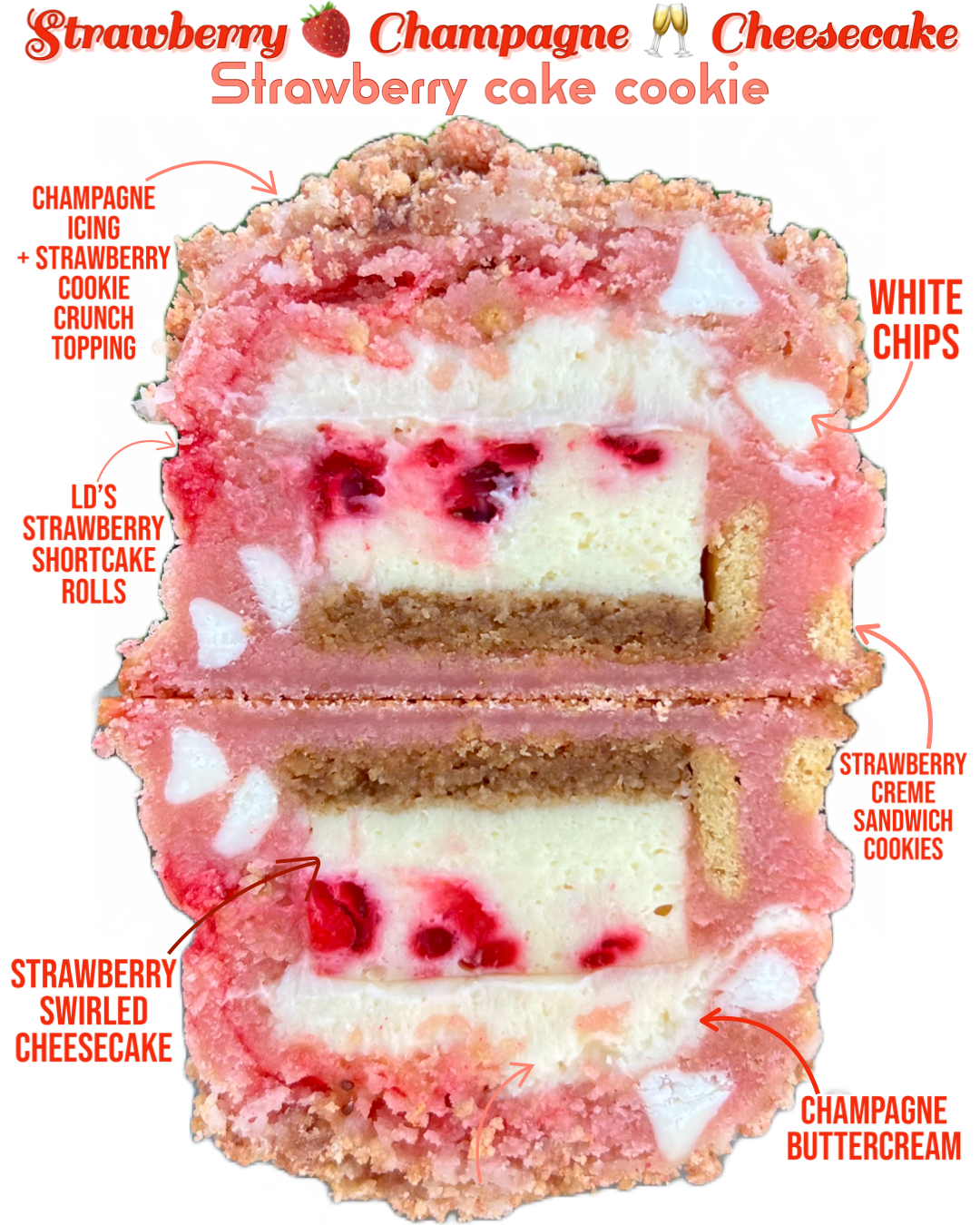 Strawberry Champagne Cheesecake
