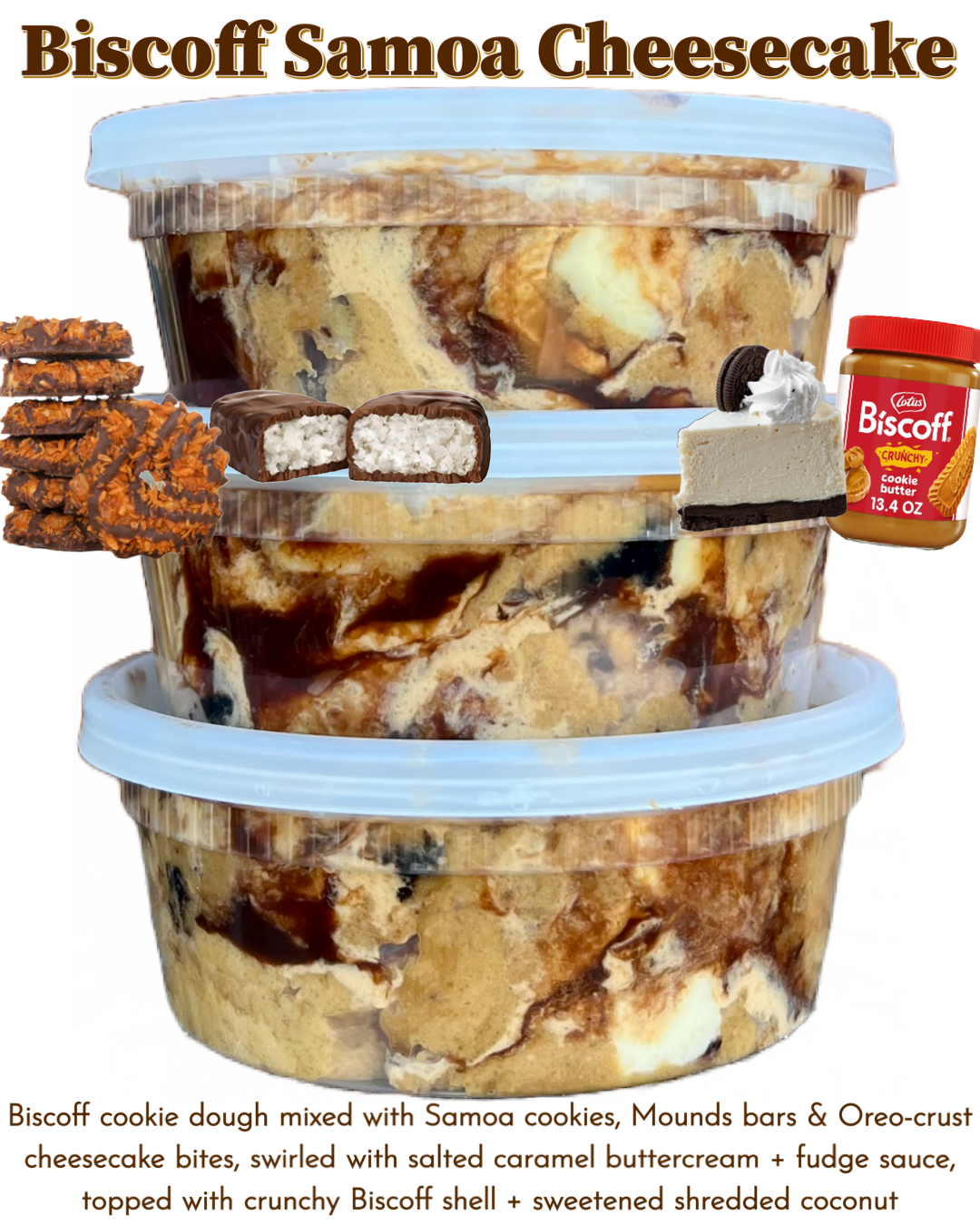 Biscoff Samoa Cheesecake