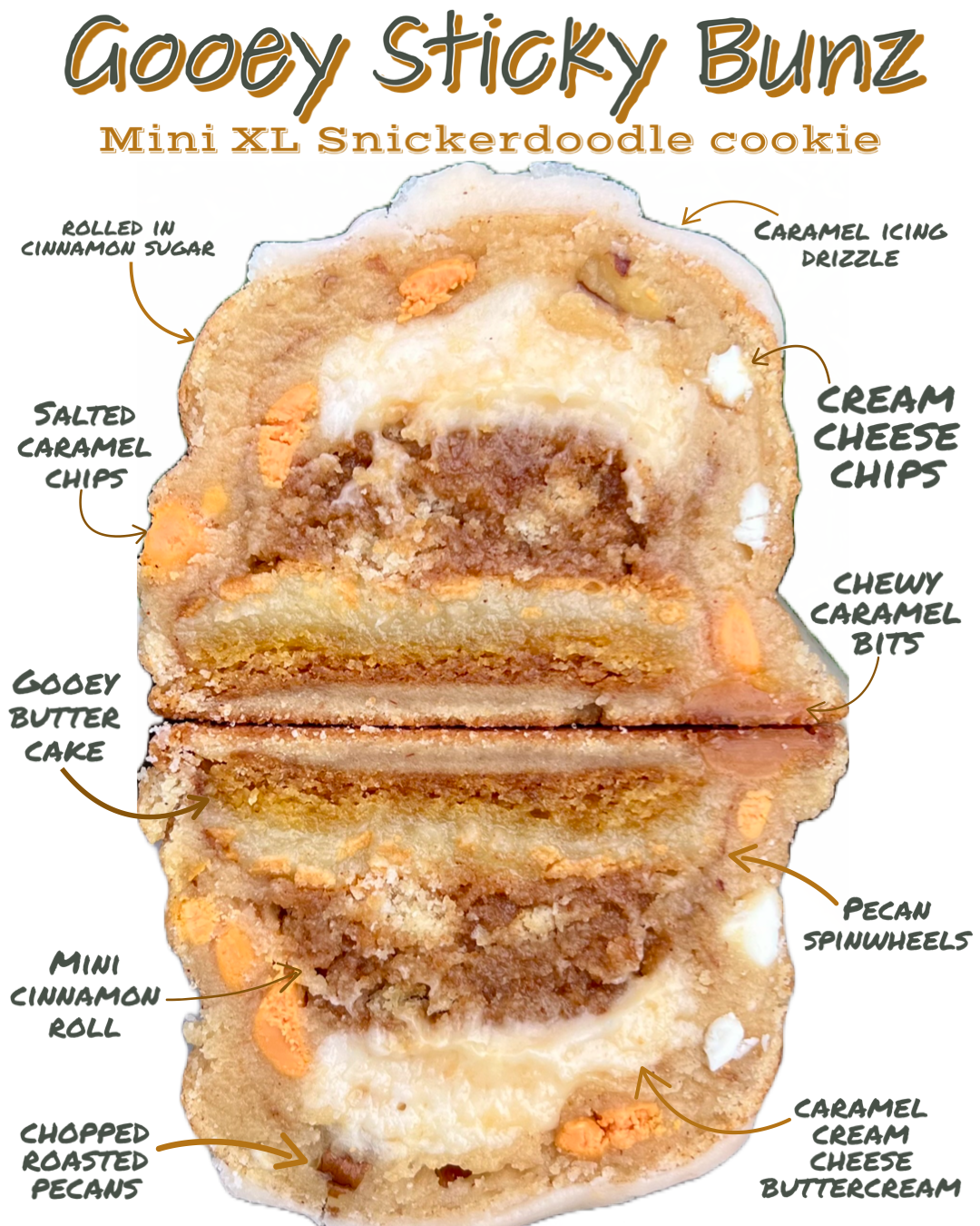 Gooey Sticky Bunz, mini XL