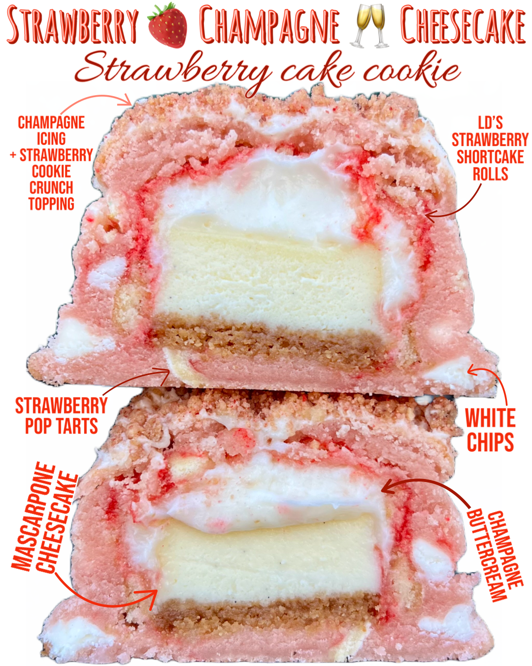 Strawberry 🍓 Champagne 🍾 Cheesecake