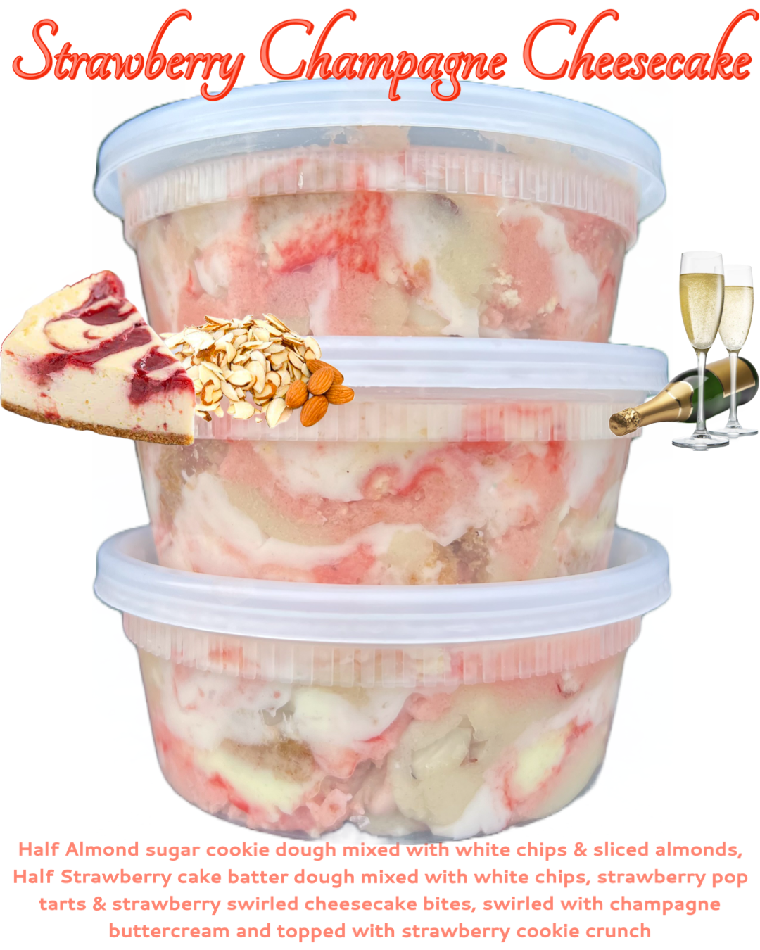 Strawberry Champagne Cheesecake