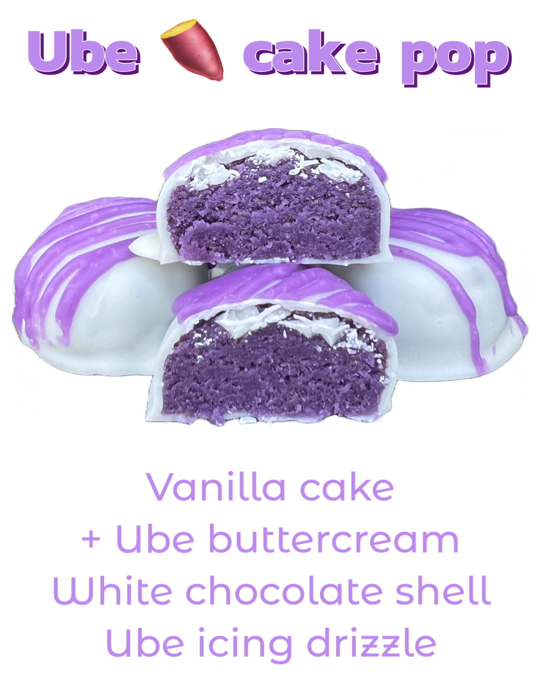 Ube 🍠 cake pop