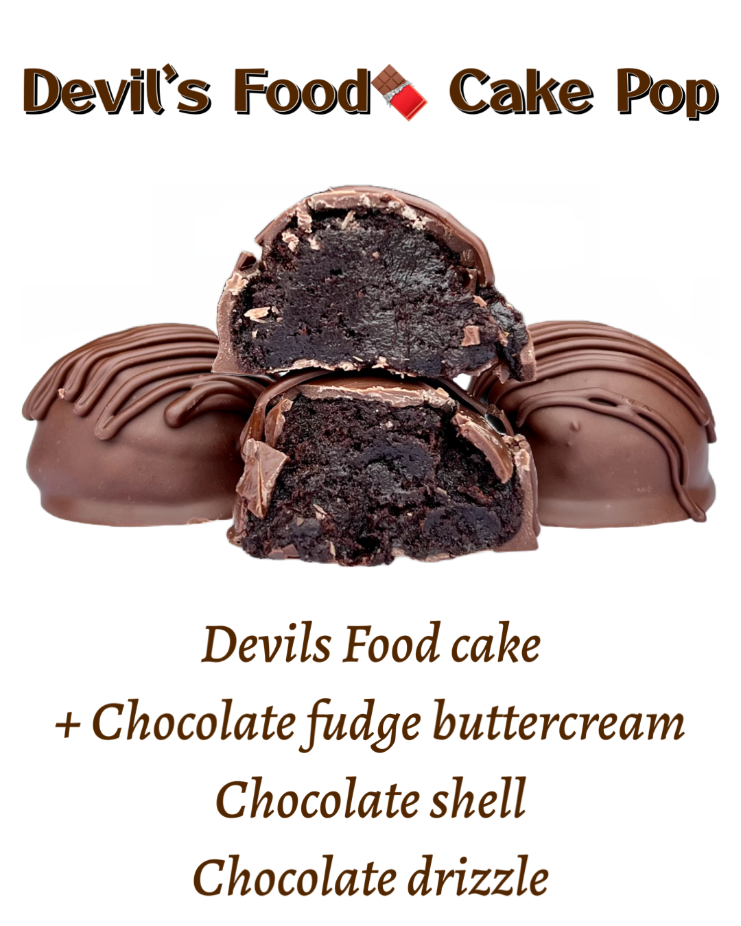 Devil's Food cake pop