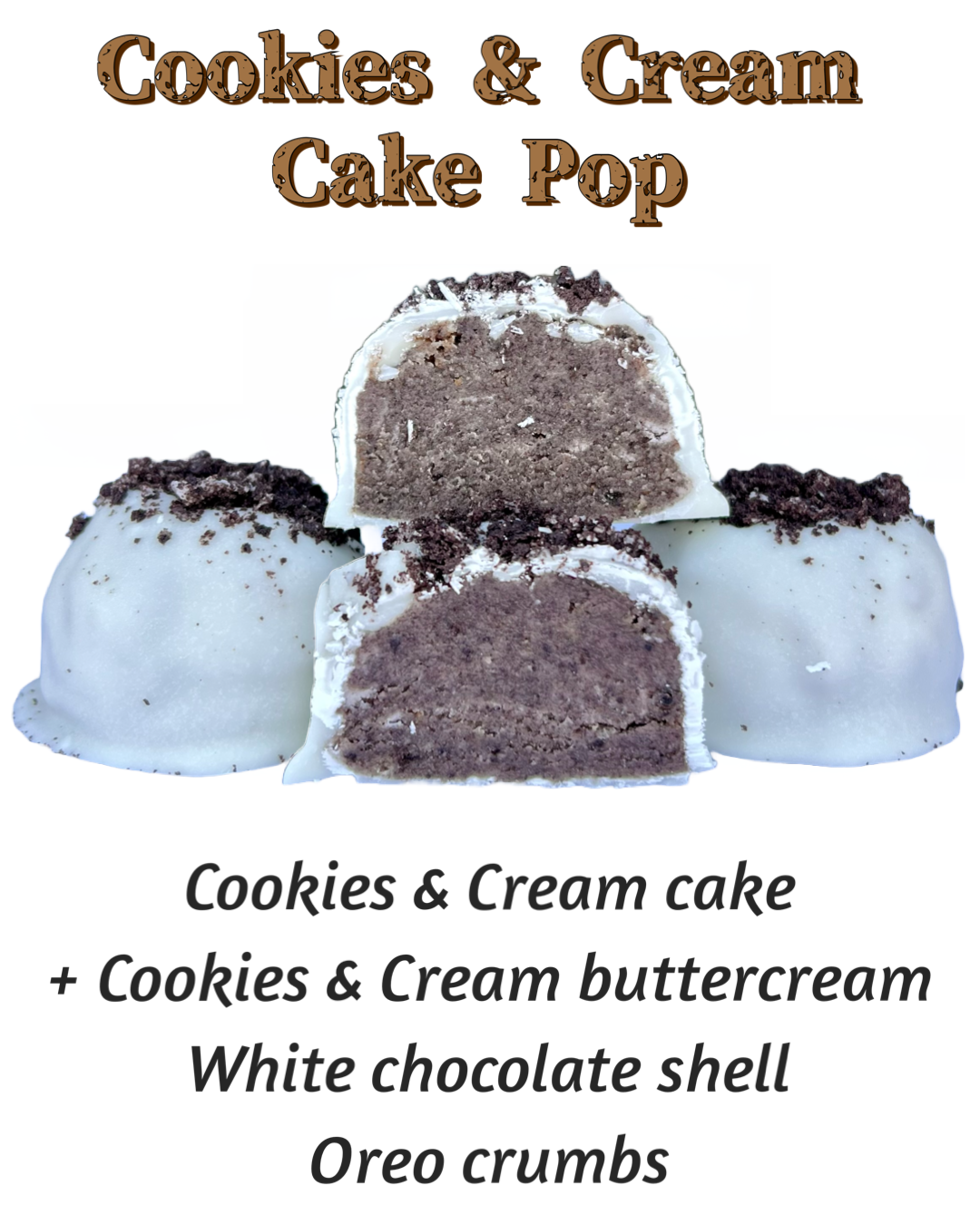 Cookies & Cream cake pop