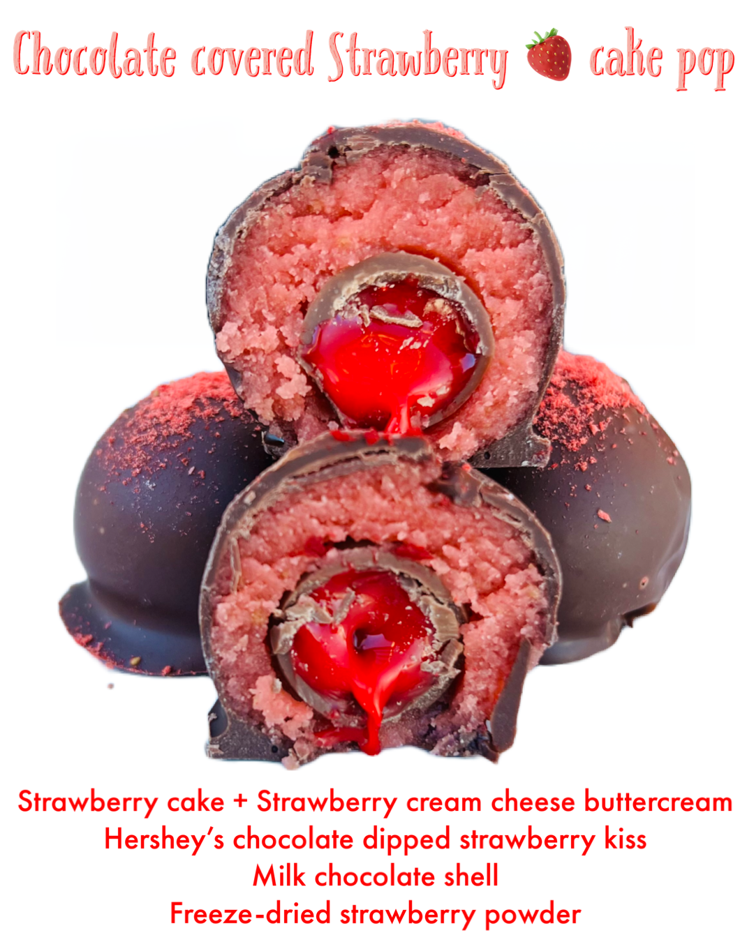 Chocolate covered Strawberry 🍓 cake pop