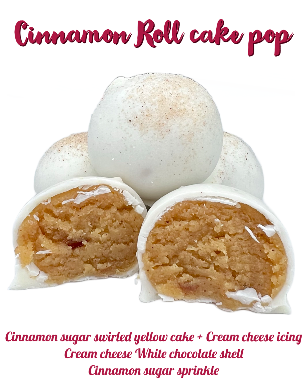 Cinnamon Roll cake pop