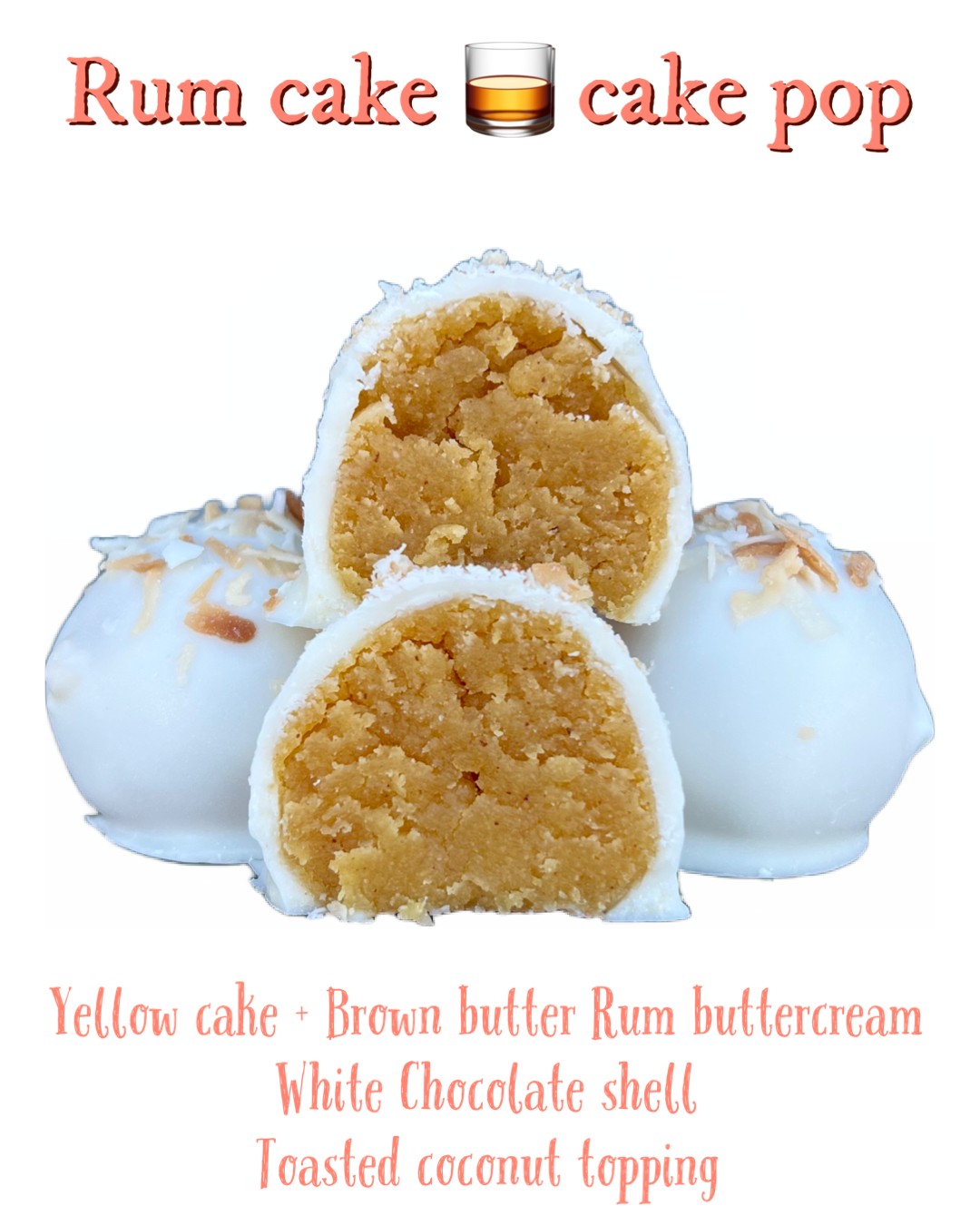Rum Cake 🥃 cake pop