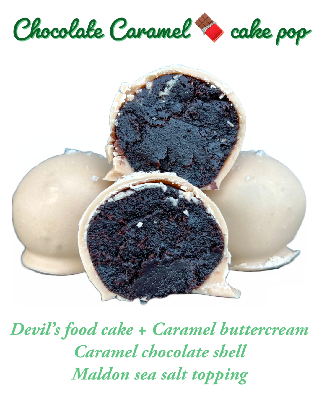 Salted Chocolate Caramel 🍫 cake pop
